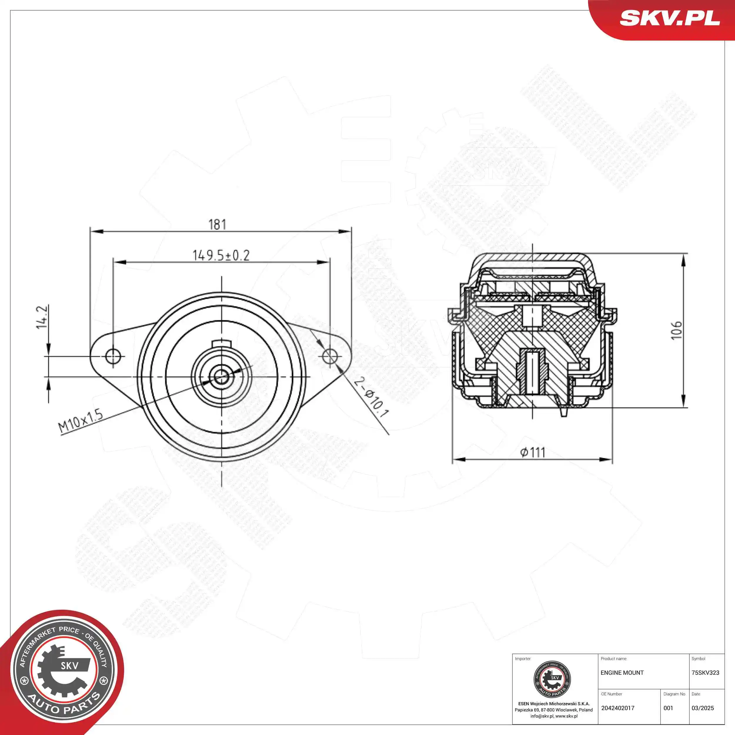 Mounting, engine